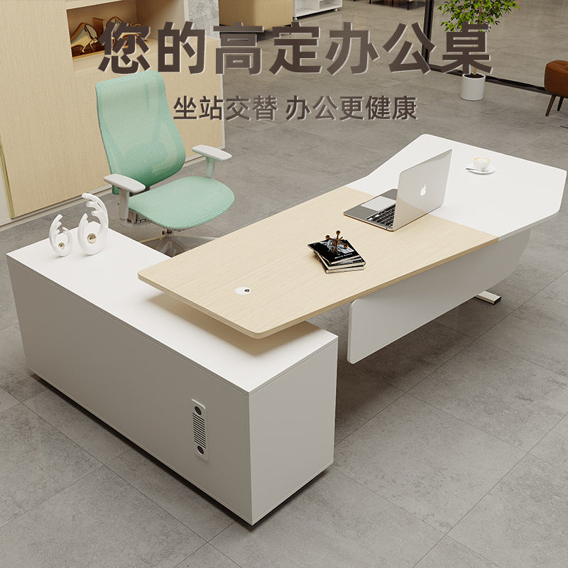 Smart electric lift table office computer manager table ប្រធានតុ តុយុវជន តុថៅកែ