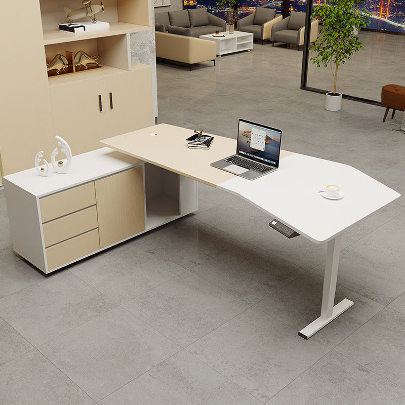 Smart electric lift table office computer manager table ប្រធានតុ តុយុវជន តុថៅកែ 